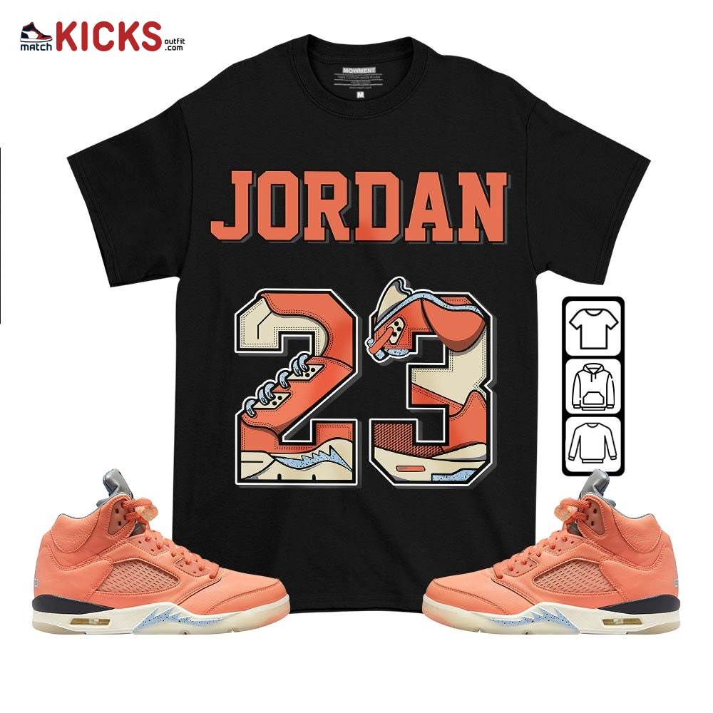 Number 23 JD Sneaker Shirt Match Crimson Bliss 5s, Jordan 5 DJ Khaled Crimson Bliss MKO T-Shirt