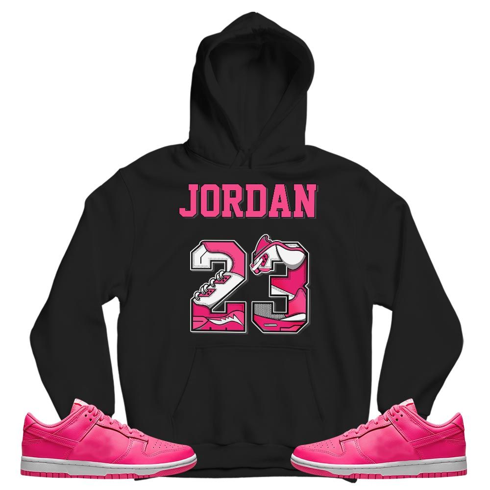 Number 23 JD Sneaker Shirt Match Dunk Low Hyper Pink, Dunk Low Hot Pink MKO T-Shirt