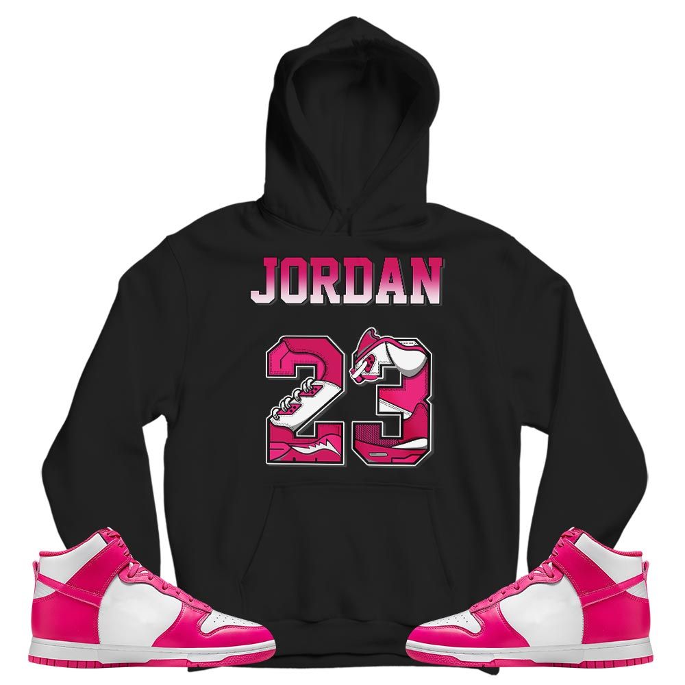 Number 23 JD Sneaker Shirt Match Pink Prime Dunk, Dunk High Pink Prime MKO T-Shirt