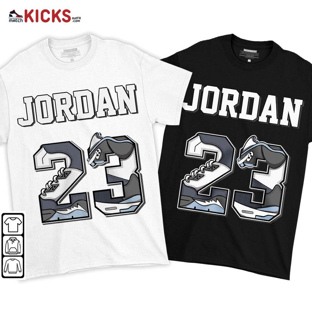 Number 23 JD Sneaker Shirt Match Retro Cool Grey 6s, Jordan 6 Cool Grey MKO T-Shirt Number 23 JD Sneaker Shirt Match Retro Cool Grey 6s, Jordan 6 Cool Grey MKO T-Shirt