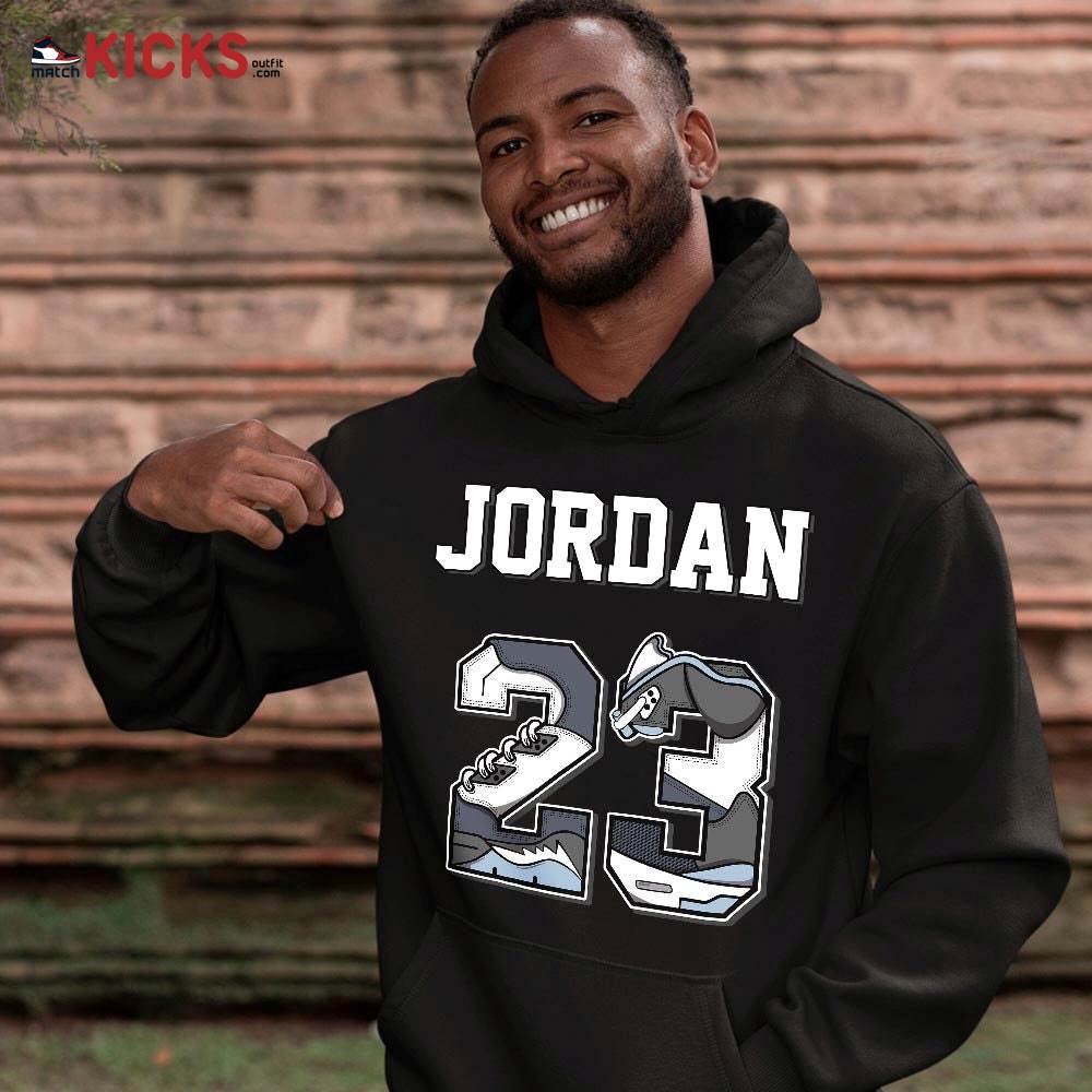 Number 23 JD Sneaker Shirt Match Retro Cool Grey 6s, Jordan 6 Cool Grey MKO T-Shirt Number 23 JD Sneaker Shirt Match Retro Cool Grey 6s, Jordan 6 Cool Grey MKO T-Shirt