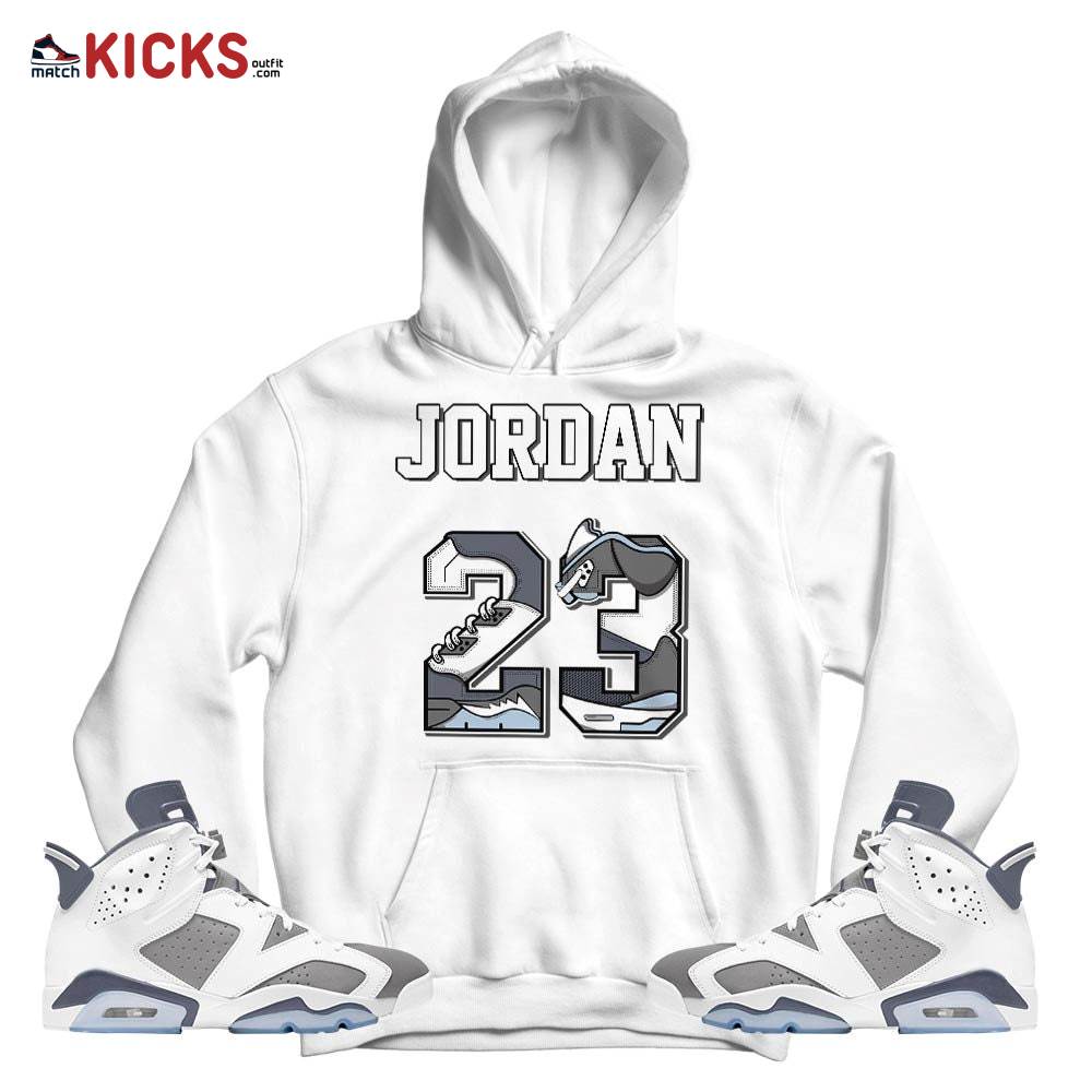 Number 23 JD Sneaker Shirt Match Retro Cool Grey 6s, Jordan 6 Cool Grey MKO T-Shirt Number 23 JD Sneaker Shirt Match Retro Cool Grey 6s, Jordan 6 Cool Grey MKO T-Shirt