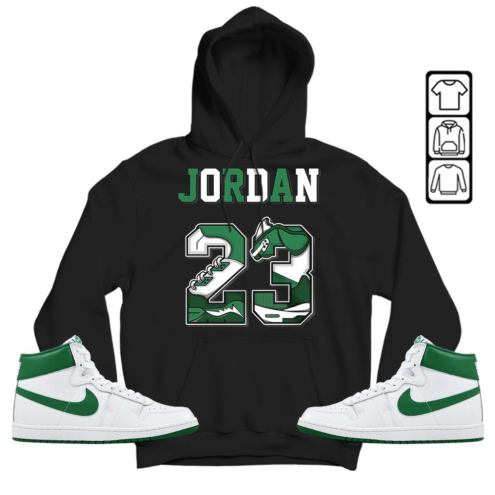 Number 23 JD Sneaker Shirt Match SP Pine Green, Air Ship SP Pine Green MKO T-Shirt Number 23 JD Sneaker Shirt Match SP Pine Green, Air Ship SP Pine Green MKO T-Shirt