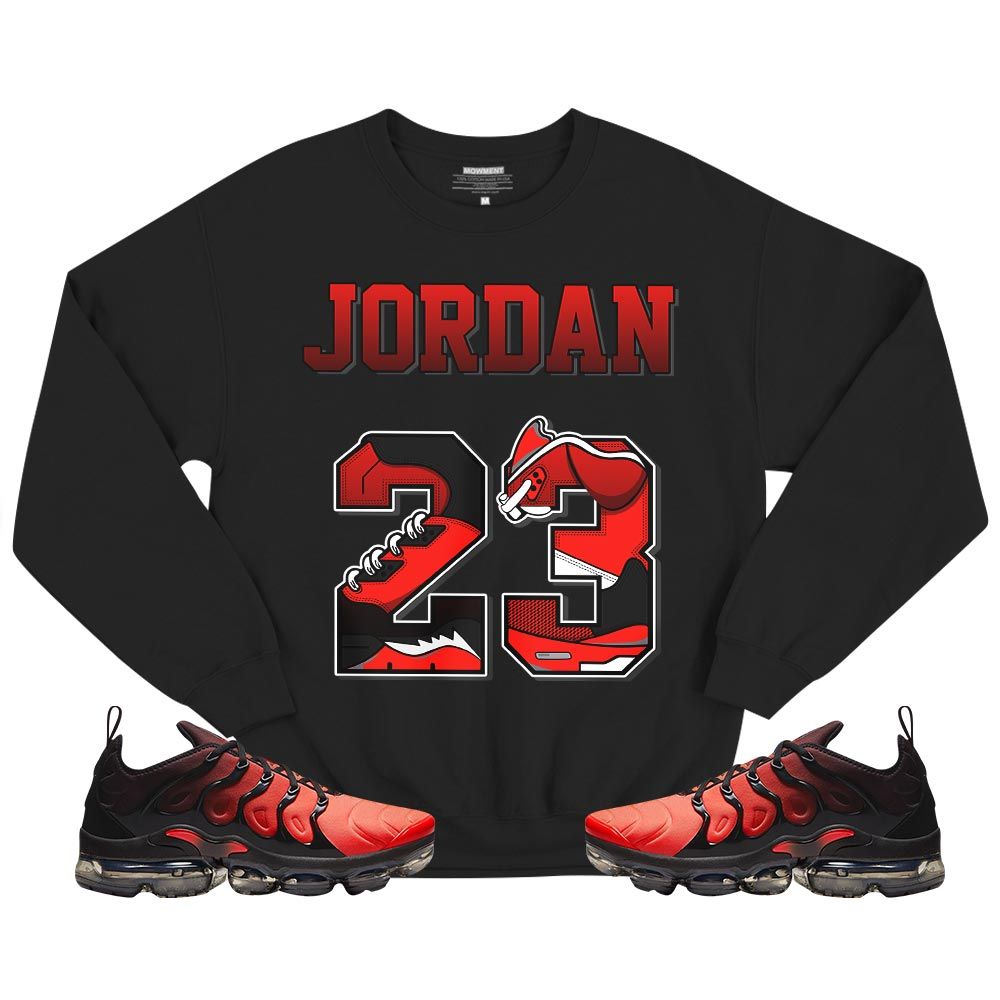 Number 23 JD Sneaker Shirt Match Vapormax Plus Red Black, Air VaporMax Plus Darth Maul MKO T-Shirt Number 23 JD Sneaker Shirt Match Vapormax Plus Red Black, Air VaporMax Plus Darth Maul MKO T-Shirt