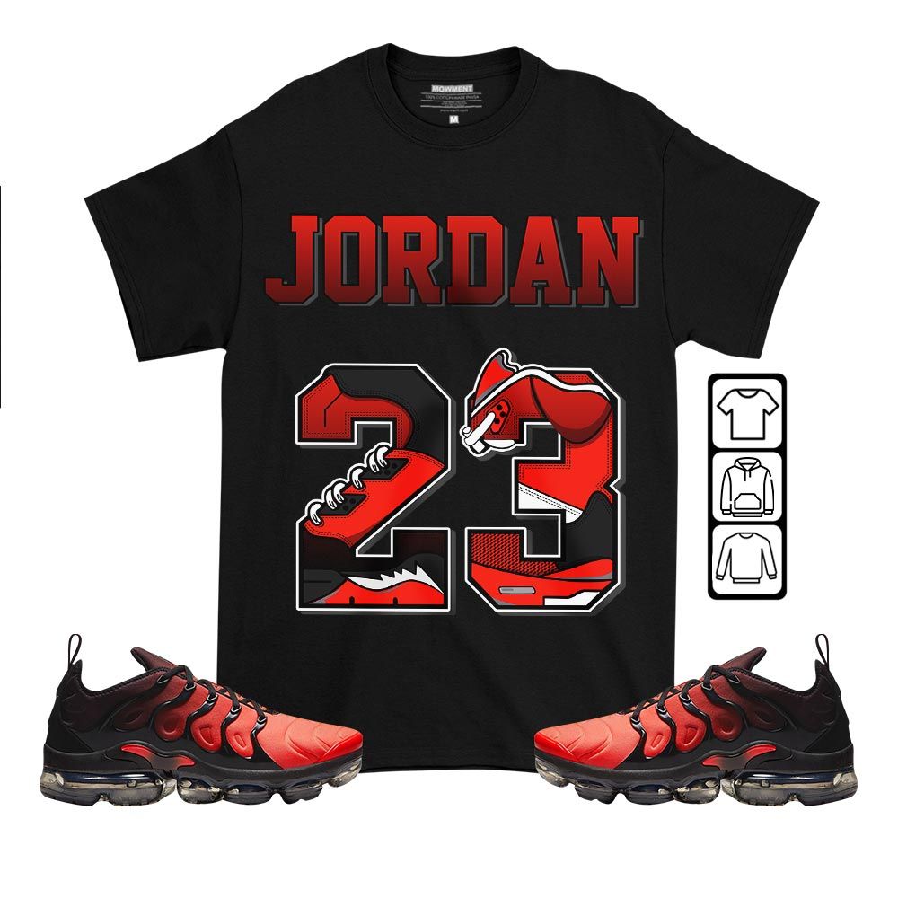 Number 23 JD Sneaker Shirt Match Vapormax Plus Red Black, Air VaporMax Plus Darth Maul MKO T-Shirt Number 23 JD Sneaker Shirt Match Vapormax Plus Red Black, Air VaporMax Plus Darth Maul MKO T-Shirt