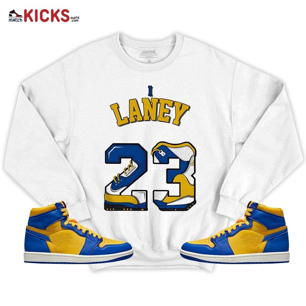 Number 23 Sneaker Shirt Match 2023 Laney 1s, Jordan 1 Retro High Laney MKO T-Shirt Number 23 Sneaker Shirt Match 2023 Laney 1s, Jordan 1 Retro High Laney MKO T-Shirt