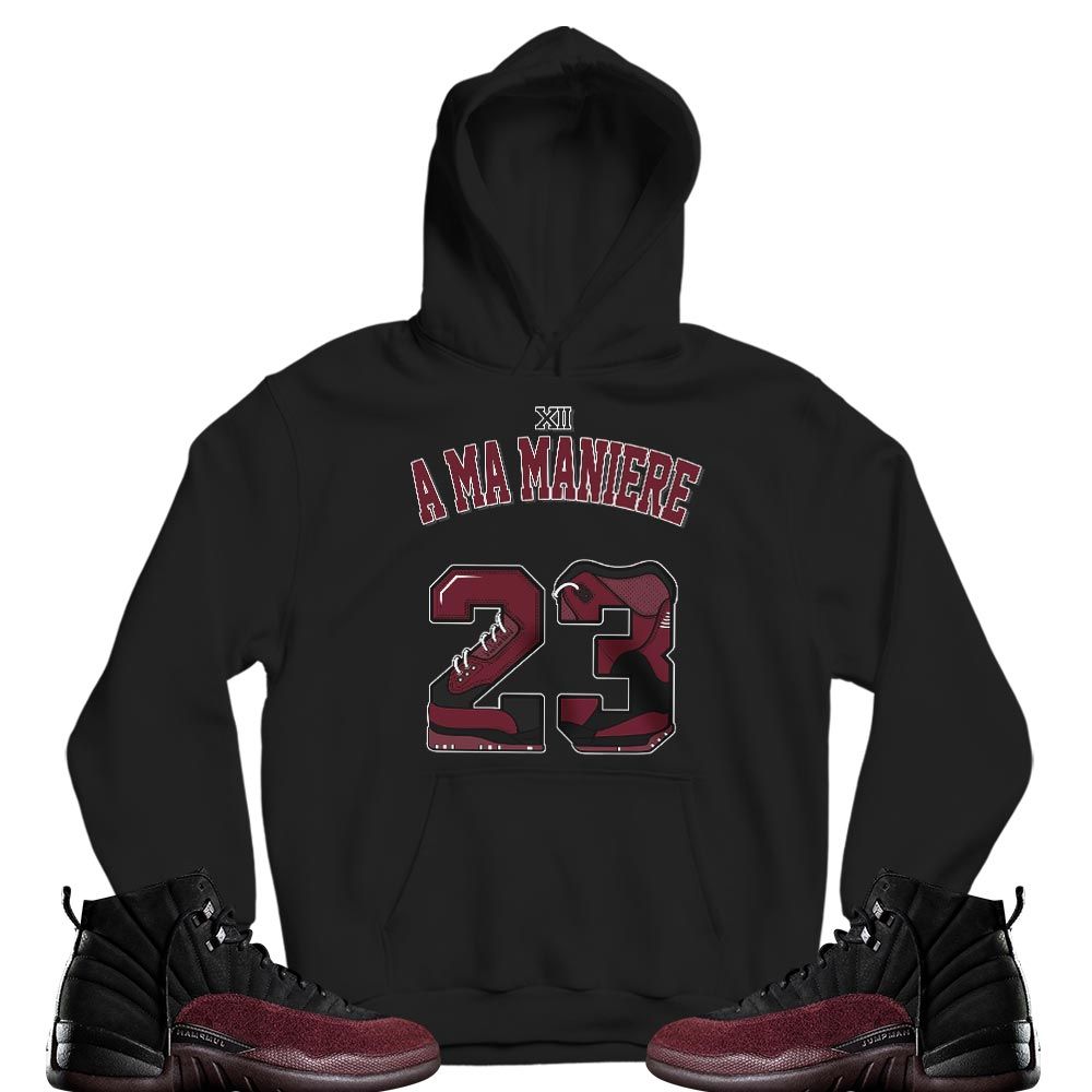 Number 23 Sneaker Shirt Match Burgundy Crush 12s, Jordan 12 A Ma Maniere MKO T-Shirt