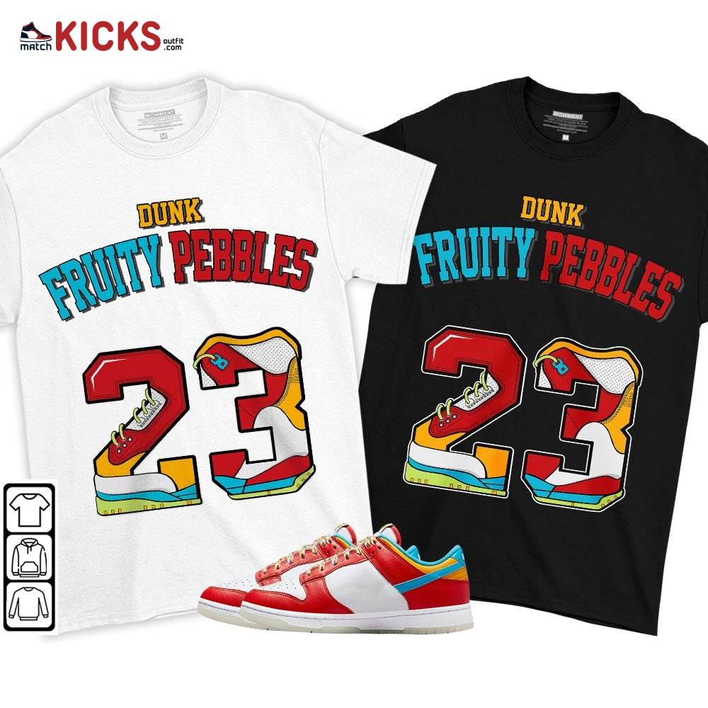 Number 23 Sneaker Shirt Match Fruity Pebbles Shoes, Dunk Low Fruity Pebbles MKO T-Shirt Number 23 Sneaker Shirt Match Fruity Pebbles Shoes, Dunk Low Fruity Pebbles MKO T-Shirt