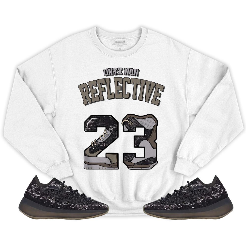 Number 23u Sneaker Shirt Match 380 Onyx Non Reflective, Yeezy Boost 380 Onyx MKO T-Shirt Number 23u Sneaker Shirt Match 380 Onyx Non Reflective, Yeezy Boost 380 Onyx MKO T-Shirt