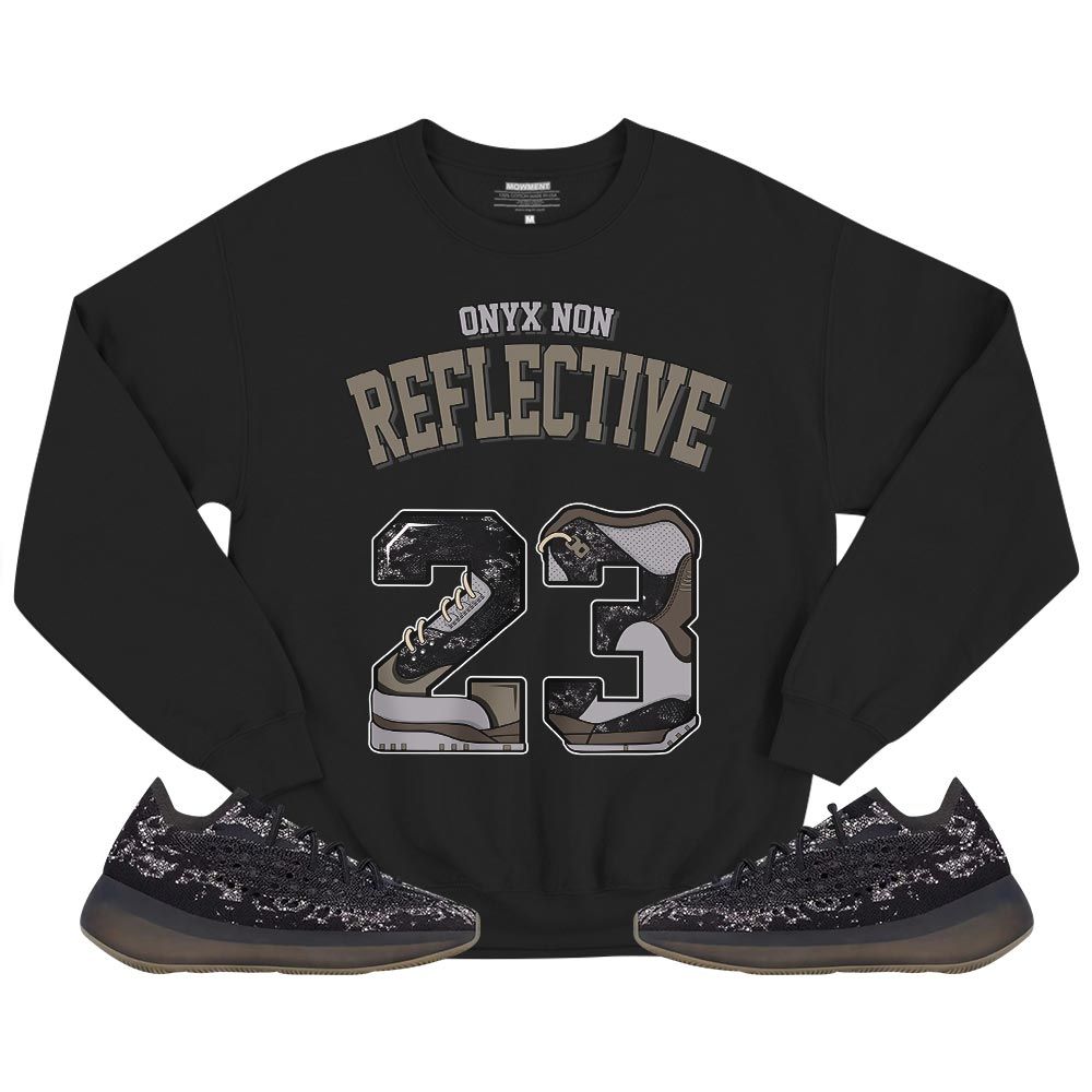 Number 23u Sneaker Shirt Match 380 Onyx Non Reflective, Yeezy Boost 380 Onyx MKO T-Shirt Number 23u Sneaker Shirt Match 380 Onyx Non Reflective, Yeezy Boost 380 Onyx MKO T-Shirt