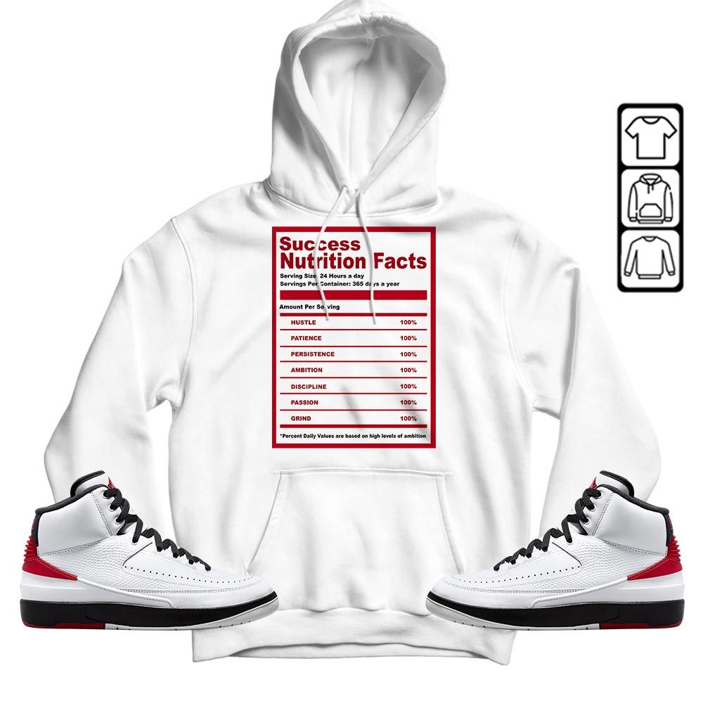 Nutrition Facts Sneaker Shirt Match 2 Chicago Varsity Red, Jordan Retro 2 Chicago MKO T-Shirt