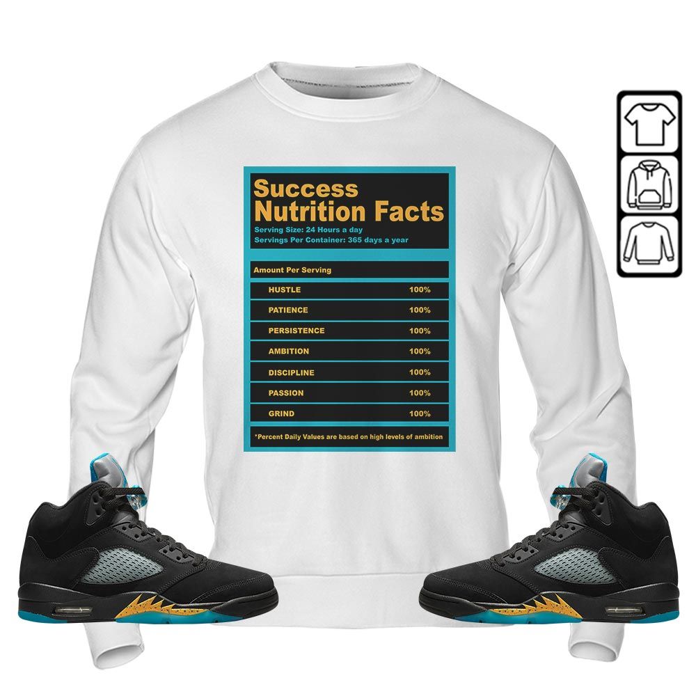 Nutrition Facts Sneaker Shirt Match 2023 Retro Aqua 5s, Jordan 5 Aqua MKO T-Shirt Nutrition Facts Sneaker Shirt Match 2023 Retro Aqua 5s, Jordan 5 Aqua MKO T-Shirt