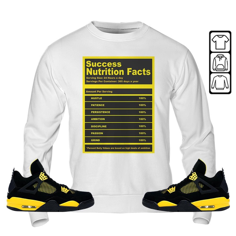 Nutrition Facts Sneaker Shirt Match 2023 Thunder 4s, Jordan Retro 4 Thunder MKO Sweatshirt Nutrition Facts Sneaker Shirt Match 2023 Thunder 4s, Jordan Retro 4 Thunder MKO Sweatshirt