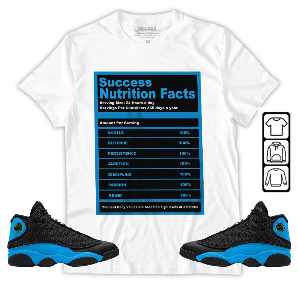 Nutrition Facts Sneaker Shirt Match Black University Blue 13s, Jordan 13 Black University Blue 2022 MKO T-Shirt Nutrition Facts Sneaker Shirt Match Black University Blue 13s, Jordan 13 Black University Blue 2022 MKO T-Shirt