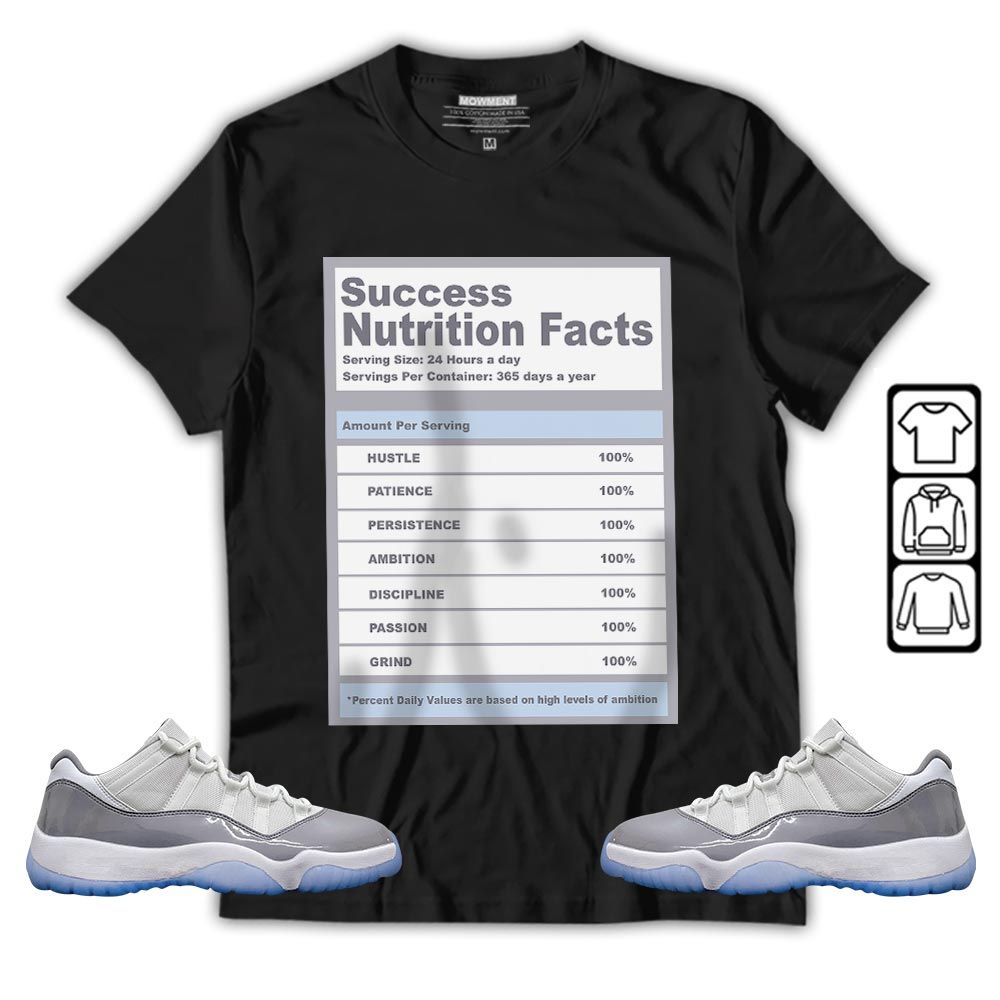 Nutrition Facts Sneaker Shirt Match Cement Grey 11s, Jordan 11 Low Cement Grey MKO T-Shirt