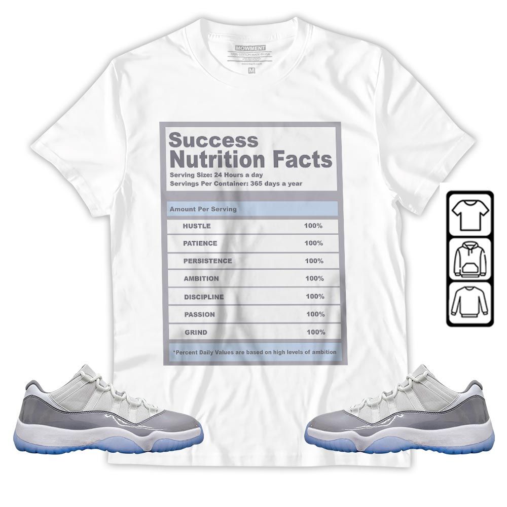 Nutrition Facts Sneaker Shirt Match Cement Grey 11s, Jordan 11 Low Cement Grey MKO T-Shirt Nutrition Facts Sneaker Shirt Match Cement Grey 11s, Jordan 11 Low Cement Grey MKO T-Shirt