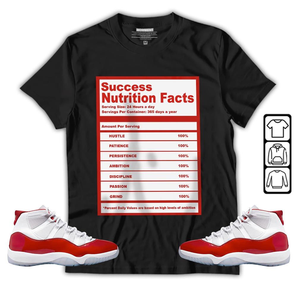Nutrition Facts Sneaker Shirt Match Cherry 11s, Jordan 11 Retro Cherry MKO T-Shirt Nutrition Facts Sneaker Shirt Match Cherry 11s, Jordan 11 Retro Cherry MKO T-Shirt