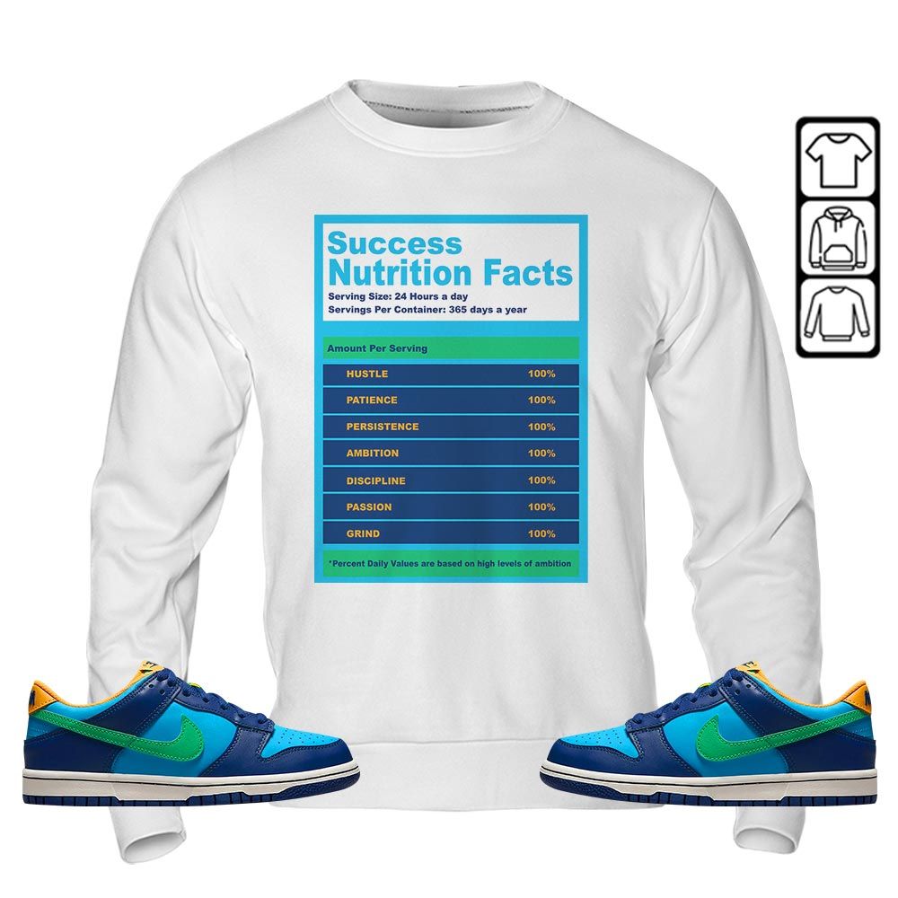 Nutrition Facts Sneaker Shirt Match Dunk Low GS Kyrie, Dunk Low GS Electric Algae MKO Sweatshirt