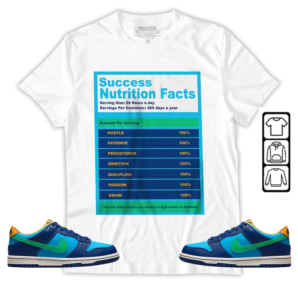 Nutrition Facts Sneaker Shirt Match Dunk Low GS Kyrie, Dunk Low GS Electric Algae MKO Sweatshirt