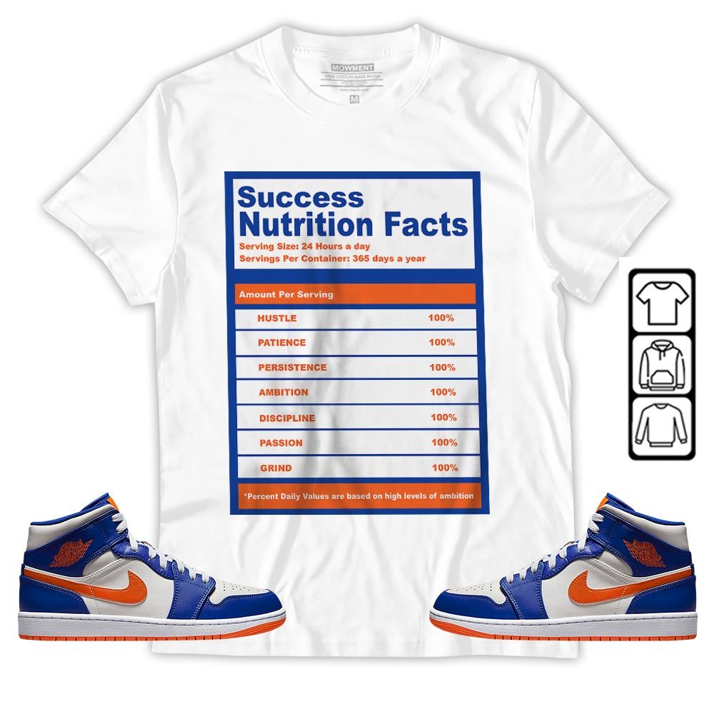 Nutrition Facts Sneaker Shirt Match Mid Knicks 1s, Jordan 1 Mid Knicks MKO T-Shirt Nutrition Facts Sneaker Shirt Match Mid Knicks 1s, Jordan 1 Mid Knicks MKO T-Shirt