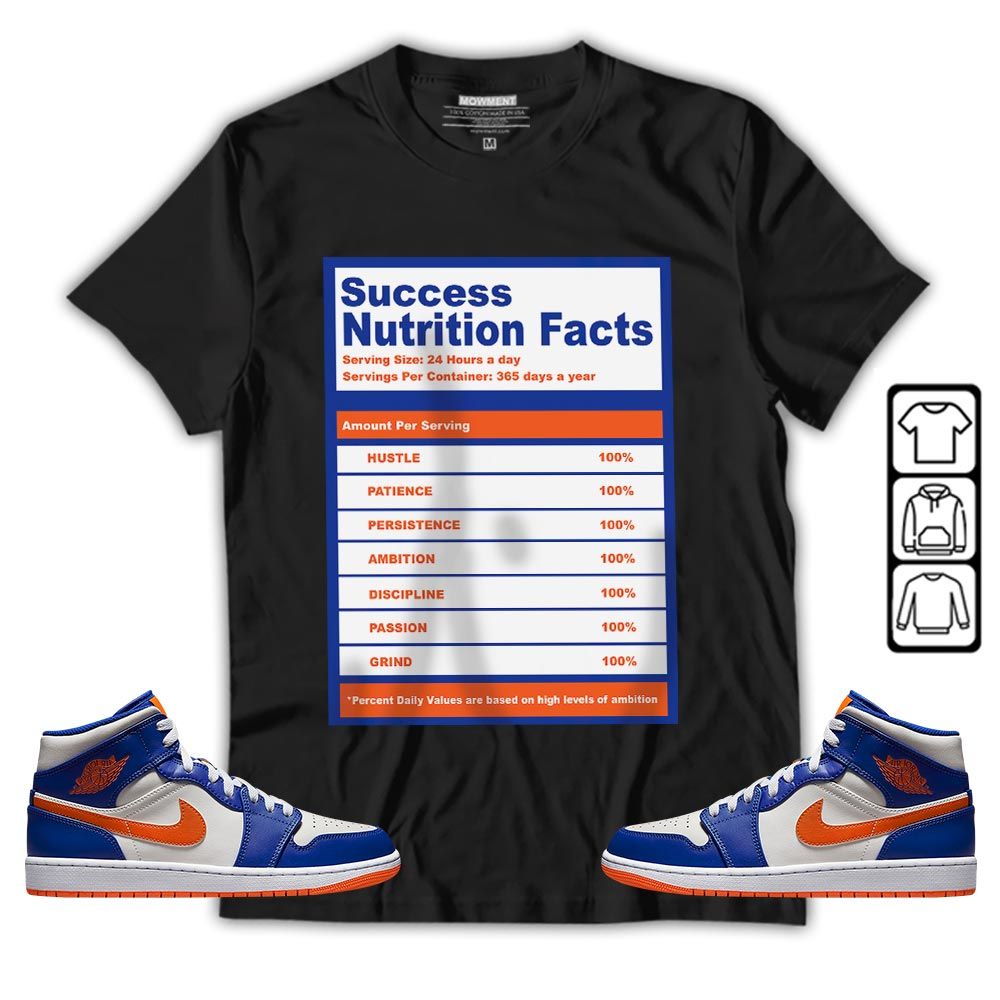 Nutrition Facts Sneaker Shirt Match Mid Knicks 1s, Jordan 1 Mid Knicks MKO T-Shirt Nutrition Facts Sneaker Shirt Match Mid Knicks 1s, Jordan 1 Mid Knicks MKO T-Shirt