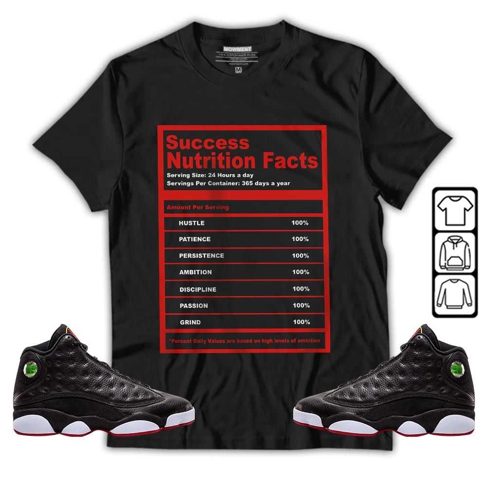 Nutrition Facts Sneaker Shirt Match Retro Playoffs 13s, Jordan 13 Playoffs MKO T-Shirt