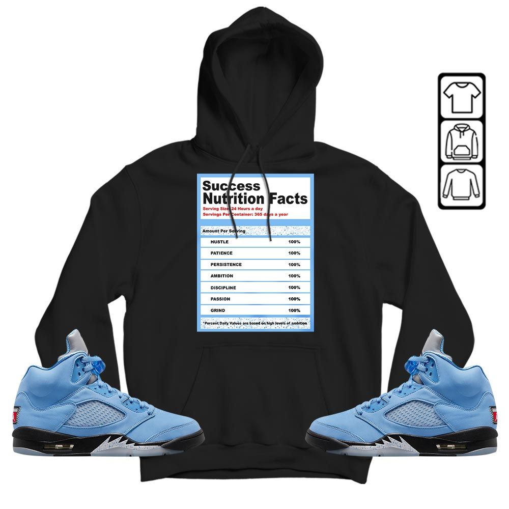 Nutrition Facts Sneaker Shirt Match Retro University Blue 5s, Jordan 5 University Blue MKO T-Shirt Nutrition Facts Sneaker Shirt Match Retro University Blue 5s, Jordan 5 University Blue MKO T-Shirt
