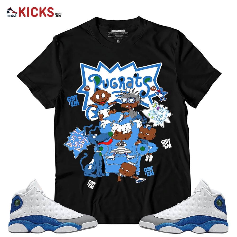 Outfit Sneaker Shirt Match Jordan 13 French Blue – Rugrats 90s Kids Melanin – French Blue 13s MKO T-Shirt Outfit Sneaker Shirt Match Jordan 13 French Blue – Rugrats 90s Kids Melanin – French Blue 13s MKO T-Shirt