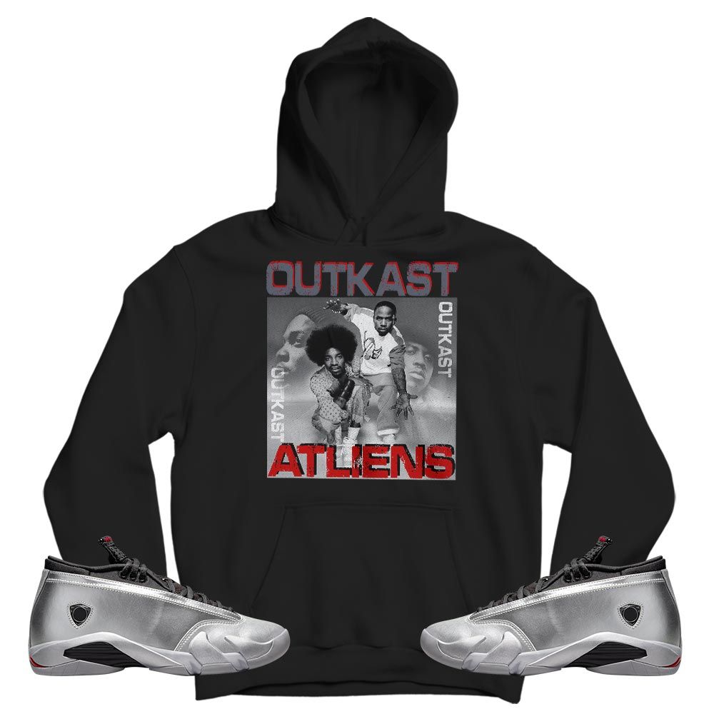 Outkast Atliens Sneaker Shirt Match 14 Low Metallic Silver, Jordan 14 Metallic Silver MKO T-Shirt