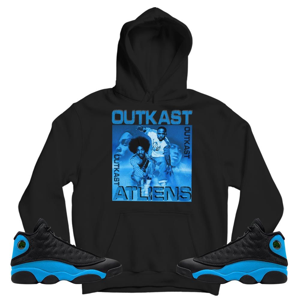 Outkast Atliens Sneaker Shirt Match Black University Blue 13s, Jordan 13 Black University Blue 2022 MKO T-Shirt