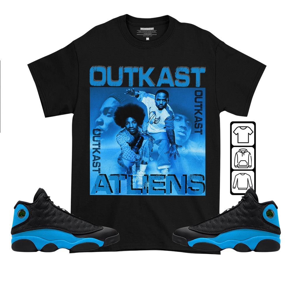 Outkast Atliens Sneaker Shirt Match Black University Blue 13s, Jordan 13 Black University Blue 2022 MKO T-Shirt Outkast Atliens Sneaker Shirt Match Black University Blue 13s, Jordan 13 Black University Blue 2022 MKO T-Shirt