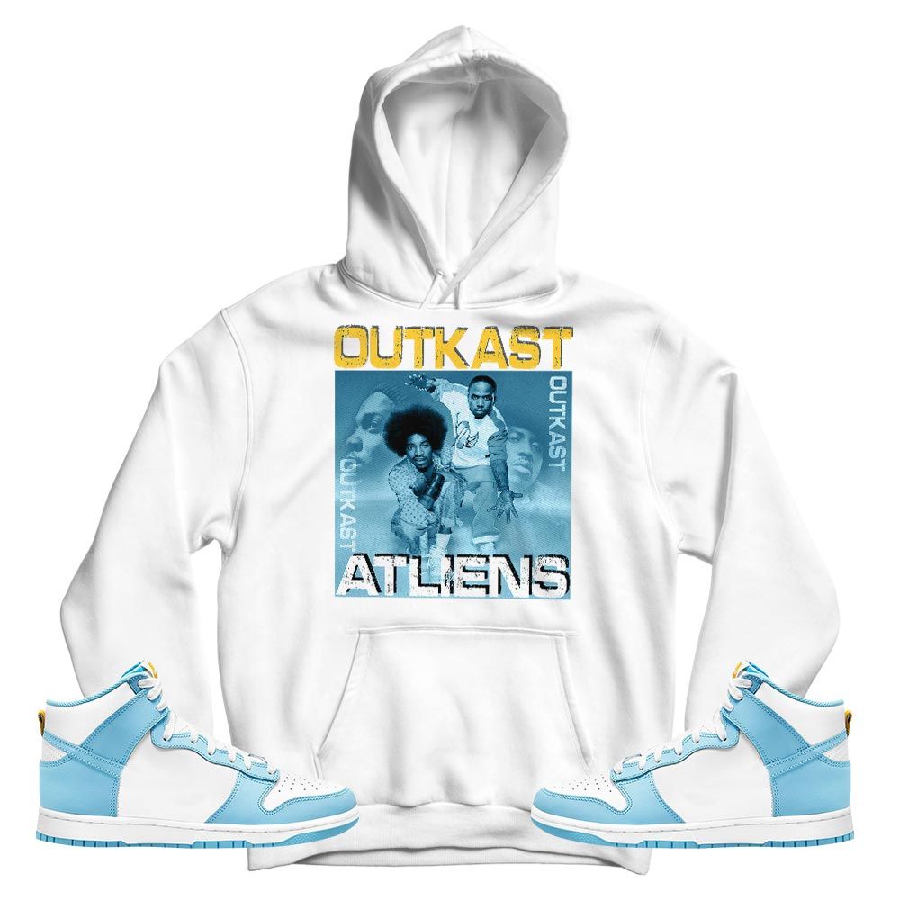Outkast Atliens Sneaker Shirt Match Dunk High Blue Chill, Dunk High Homer Simpson MKO T-Shirt Outkast Atliens Sneaker Shirt Match Dunk High Blue Chill, Dunk High Homer Simpson MKO T-Shirt