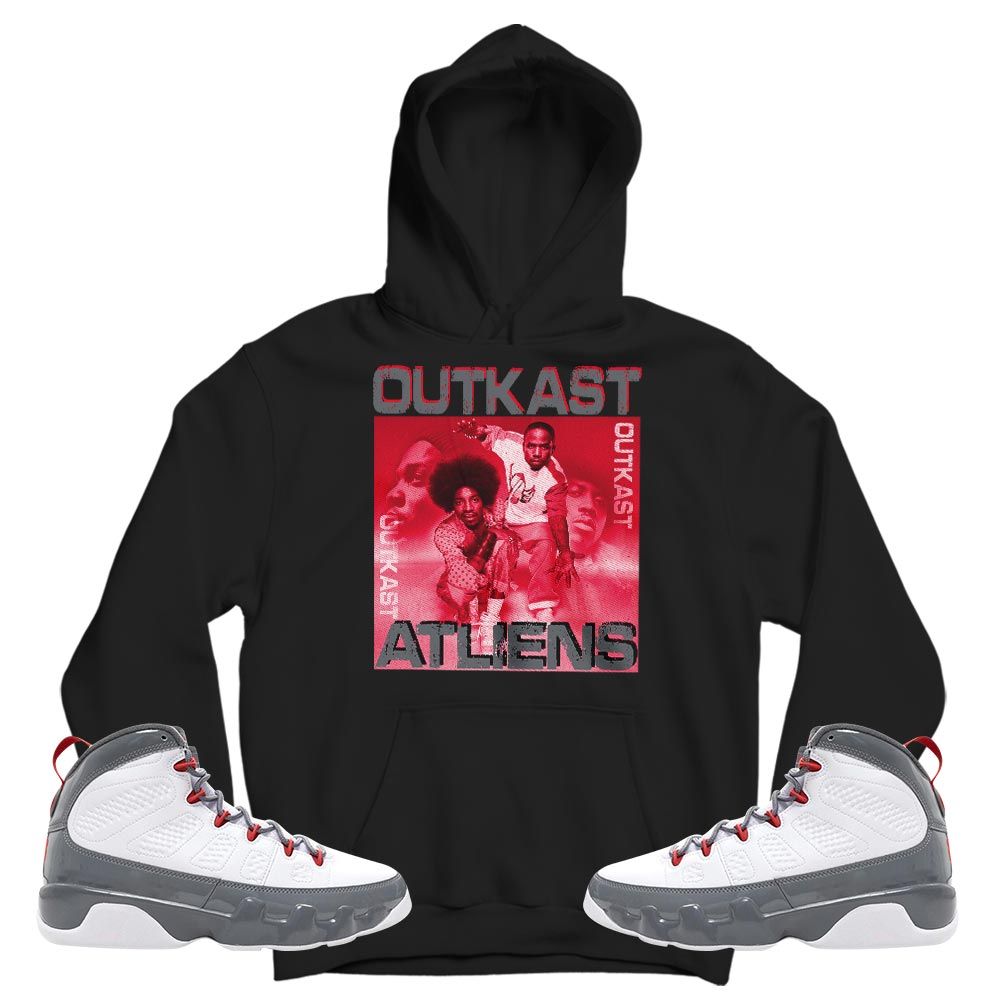 Outkast Atliens Sneaker Shirt Match Fire Red 9s, Jordan 9 Retro Fire Red MKO T-Shirt