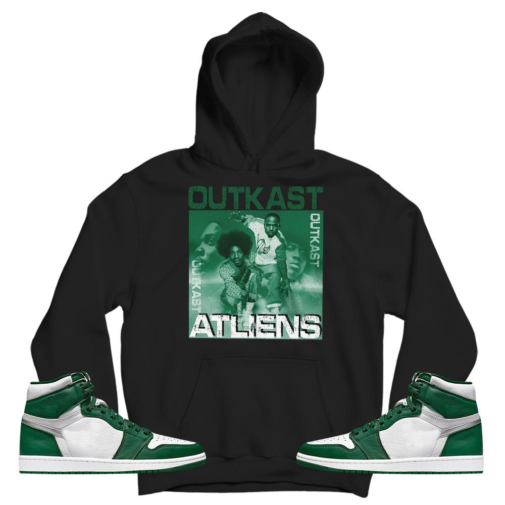 Outkast Atliens Sneaker Shirt Match High Gorge Green 1s, Jordan 1 Retro High Gorge Green MKO T-Shirt