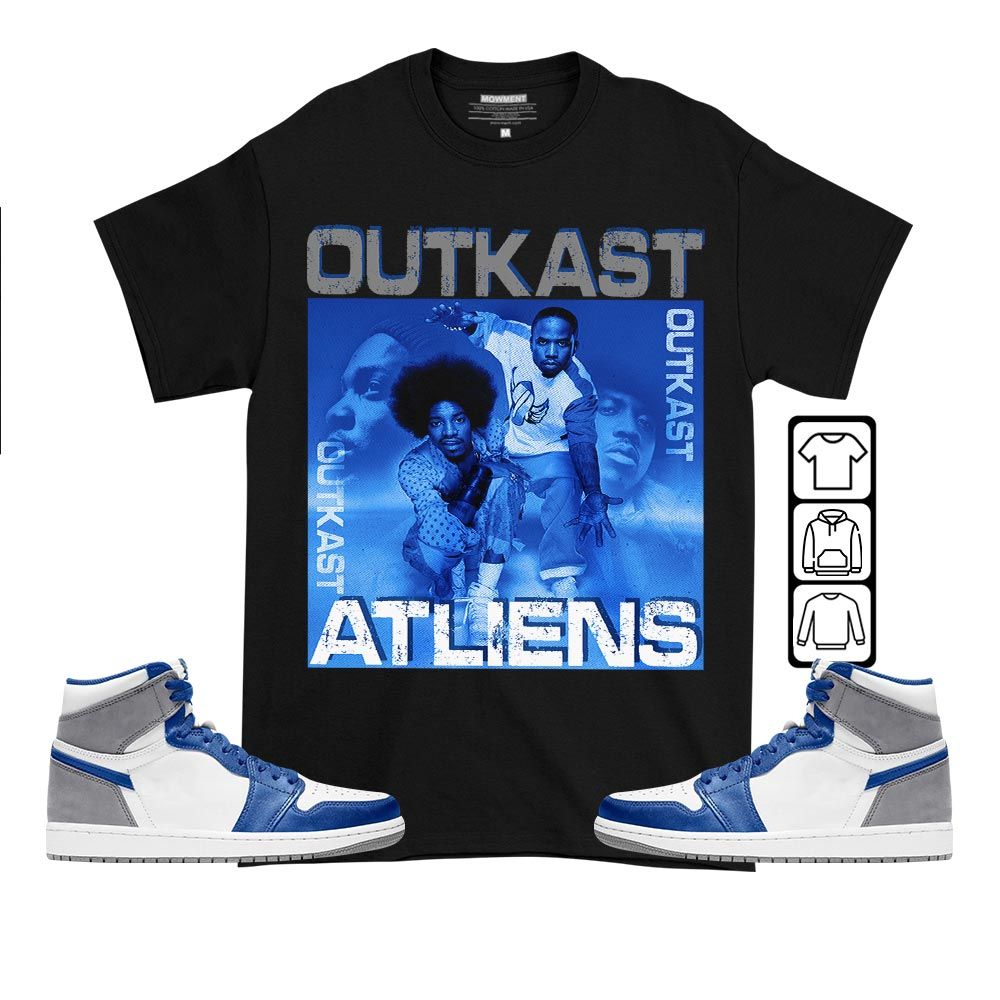 Outkast Atliens Sneaker Shirt Match True Blue 1s, Jordan 1 High OG True Blue MKO T-Shirt Outkast Atliens Sneaker Shirt Match True Blue 1s, Jordan 1 High OG True Blue MKO T-Shirt