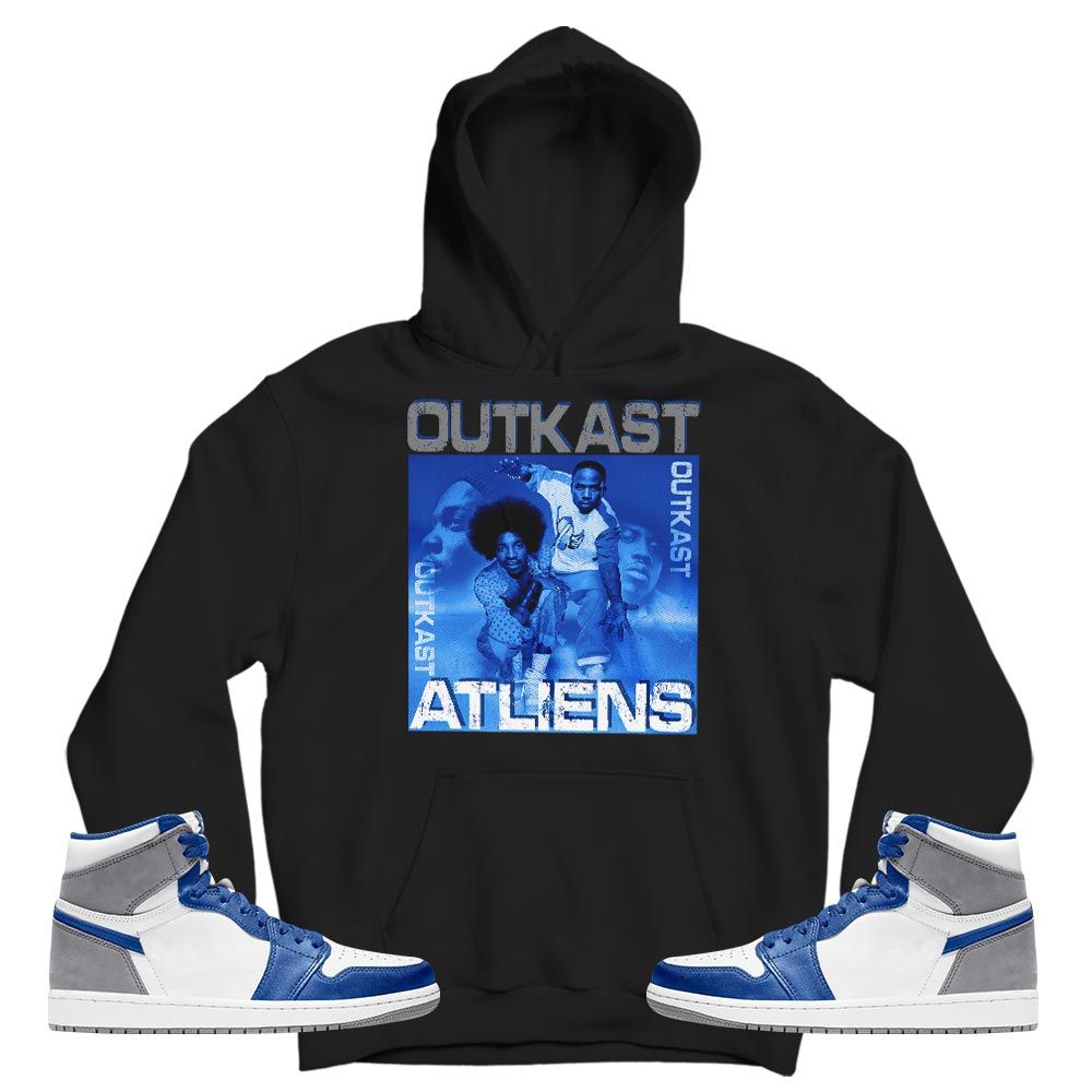 Outkast Atliens Sneaker Shirt Match True Blue 1s, Jordan 1 High OG True Blue MKO T-Shirt