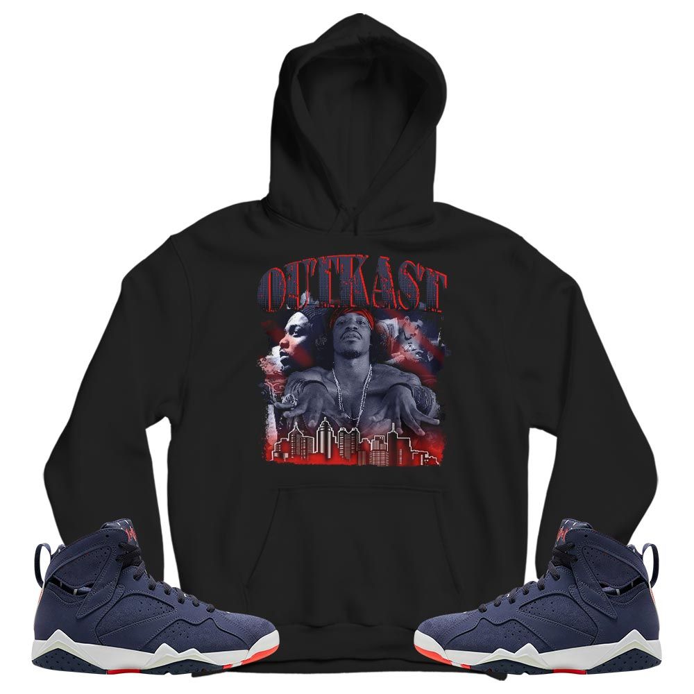 Outkast Benjamin Sneaker Shirt Match 7 Neutral Indigo, Jordan 7 Quai 54 MKO T-Shirt