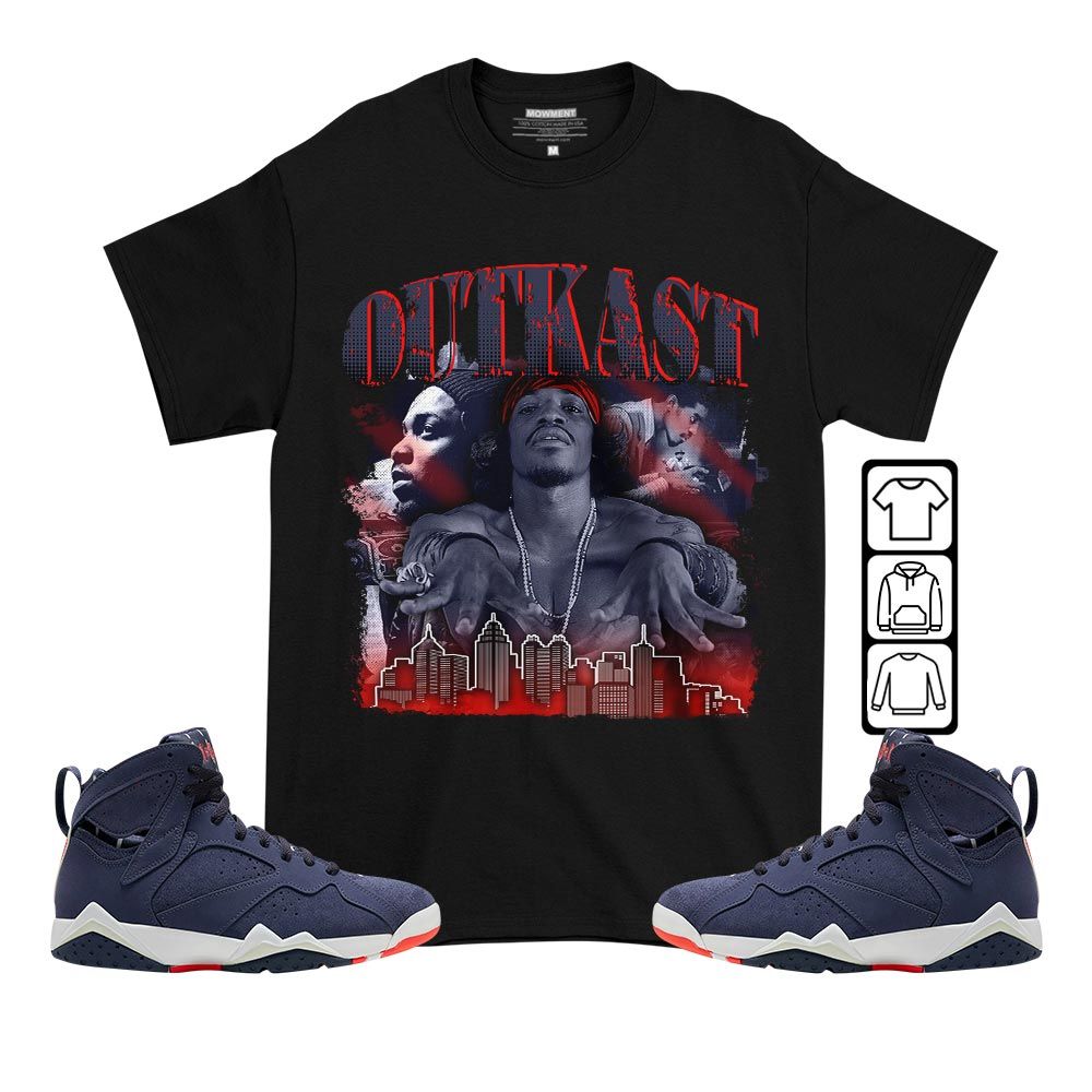 Outkast Benjamin Sneaker Shirt Match 7 Neutral Indigo, Jordan 7 Quai 54 MKO T-Shirt Outkast Benjamin Sneaker Shirt Match 7 Neutral Indigo, Jordan 7 Quai 54 MKO T-Shirt