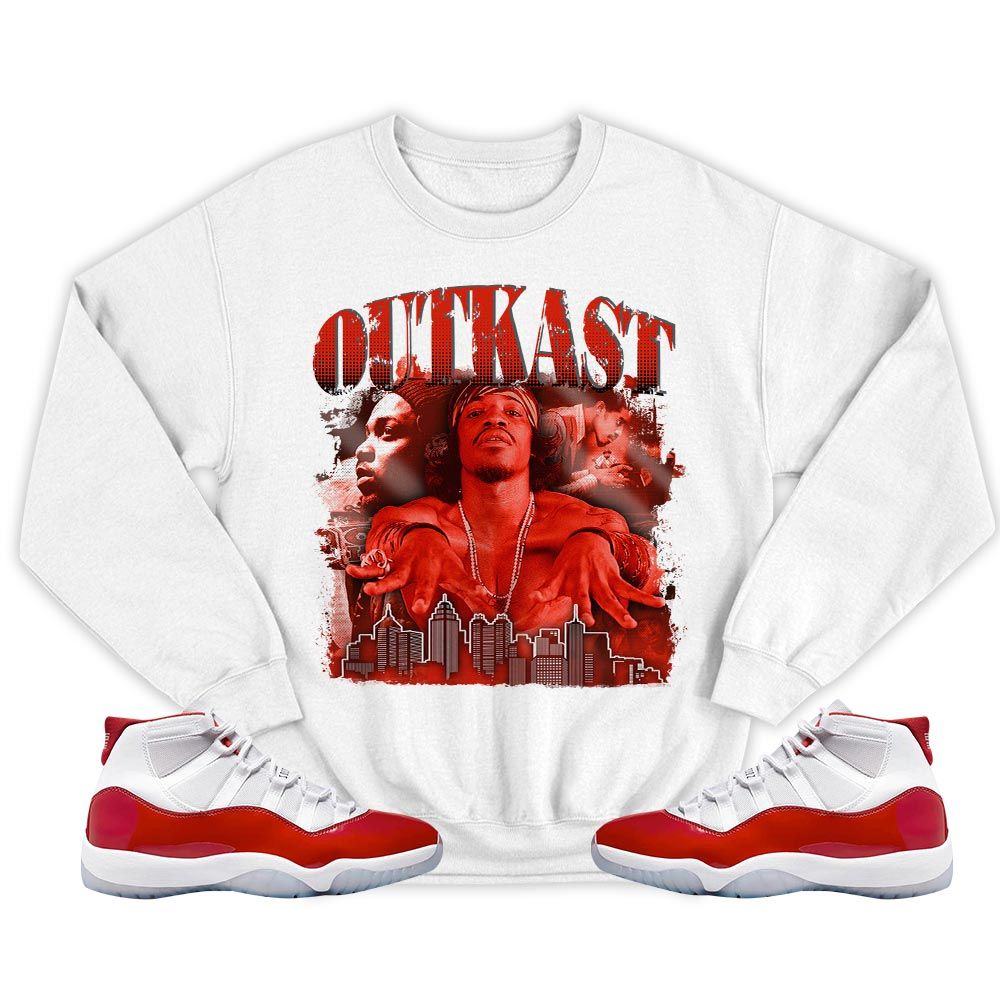 Outkast Benjamin Sneaker Shirt Match Cherry 11s, Jordan 11 Retro Cherry MKO T-Shirt Outkast Benjamin Sneaker Shirt Match Cherry 11s, Jordan 11 Retro Cherry MKO T-Shirt