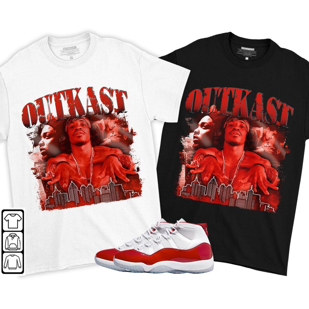 Outkast Benjamin Sneaker Shirt Match Cherry 11s, Jordan 11 Retro Cherry MKO T-Shirt Outkast Benjamin Sneaker Shirt Match Cherry 11s, Jordan 11 Retro Cherry MKO T-Shirt