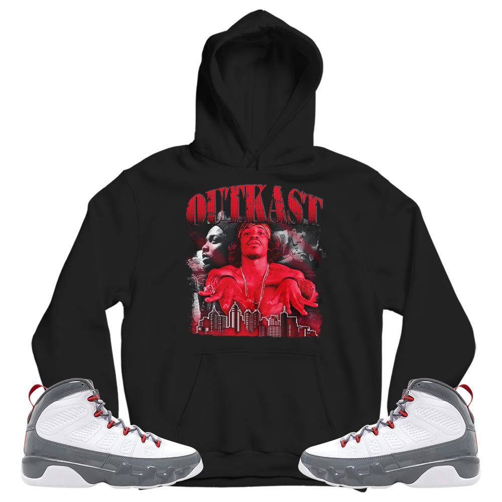 Outkast Benjamin Sneaker Shirt Match Fire Red 9s, Jordan 9 Retro Fire Red MKO T-Shirt