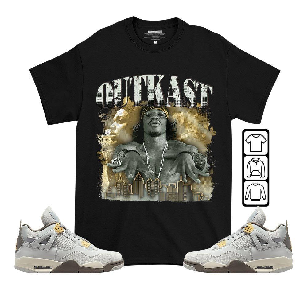 Outkast Benjamin Sneaker Shirt Match Retro Craft 4s, Jordan 4 Craft Photon Dust MKO T-Shirt Outkast Benjamin Sneaker Shirt Match Retro Craft 4s, Jordan 4 Craft Photon Dust MKO T-Shirt