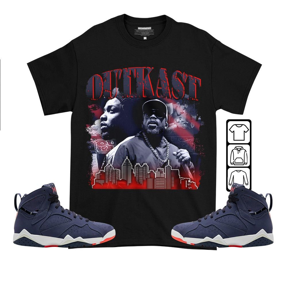 Outkast BigBoi Sneaker Shirt Match 7 Neutral Indigo, Jordan 7 Quai 54 MKO T-Shirt Outkast BigBoi Sneaker Shirt Match 7 Neutral Indigo, Jordan 7 Quai 54 MKO T-Shirt