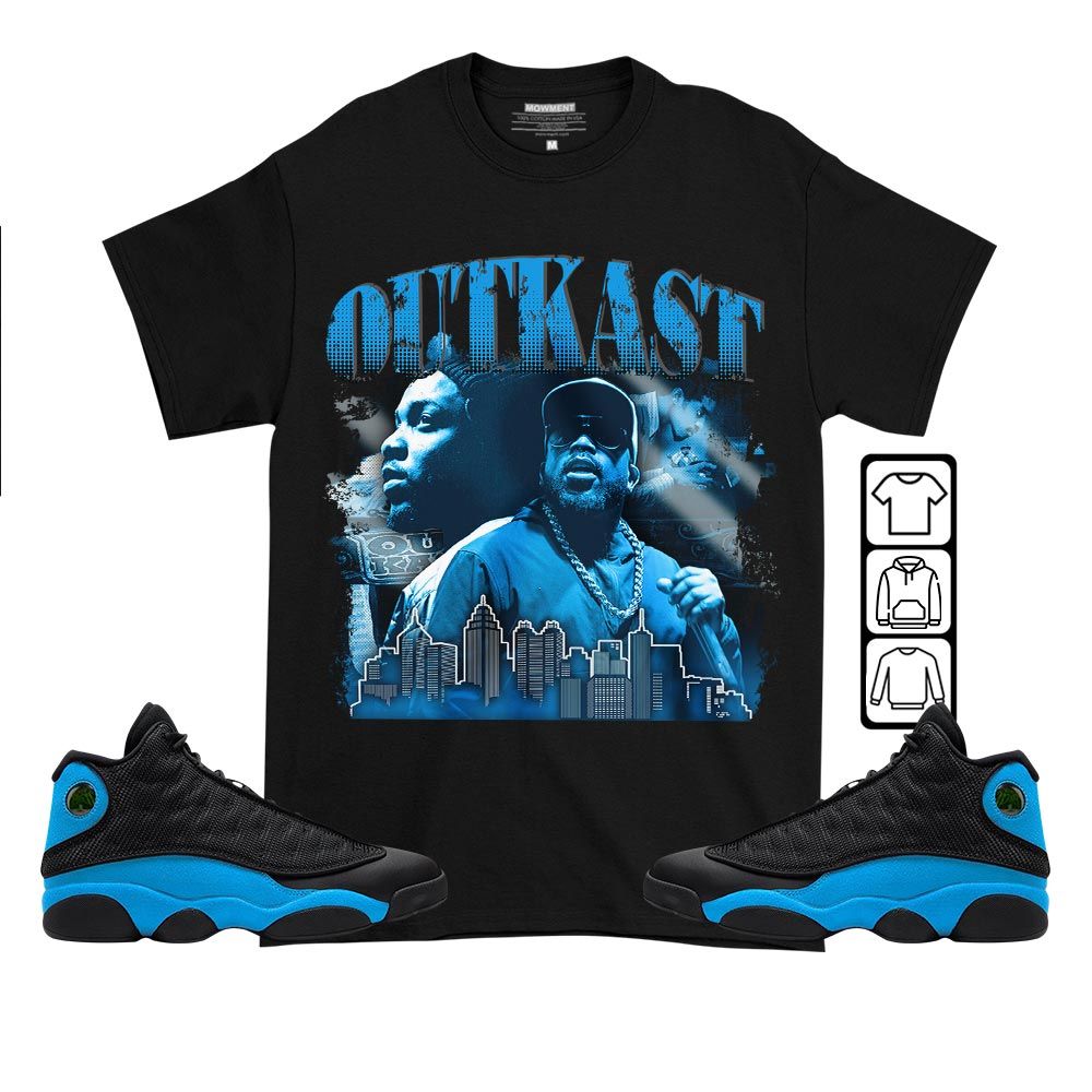 Outkast BigBoi Sneaker Shirt Match Black University Blue 13s, Jordan 13 Black University Blue 2022 MKO T-Shirt Outkast BigBoi Sneaker Shirt Match Black University Blue 13s, Jordan 13 Black University Blue 2022 MKO T-Shirt