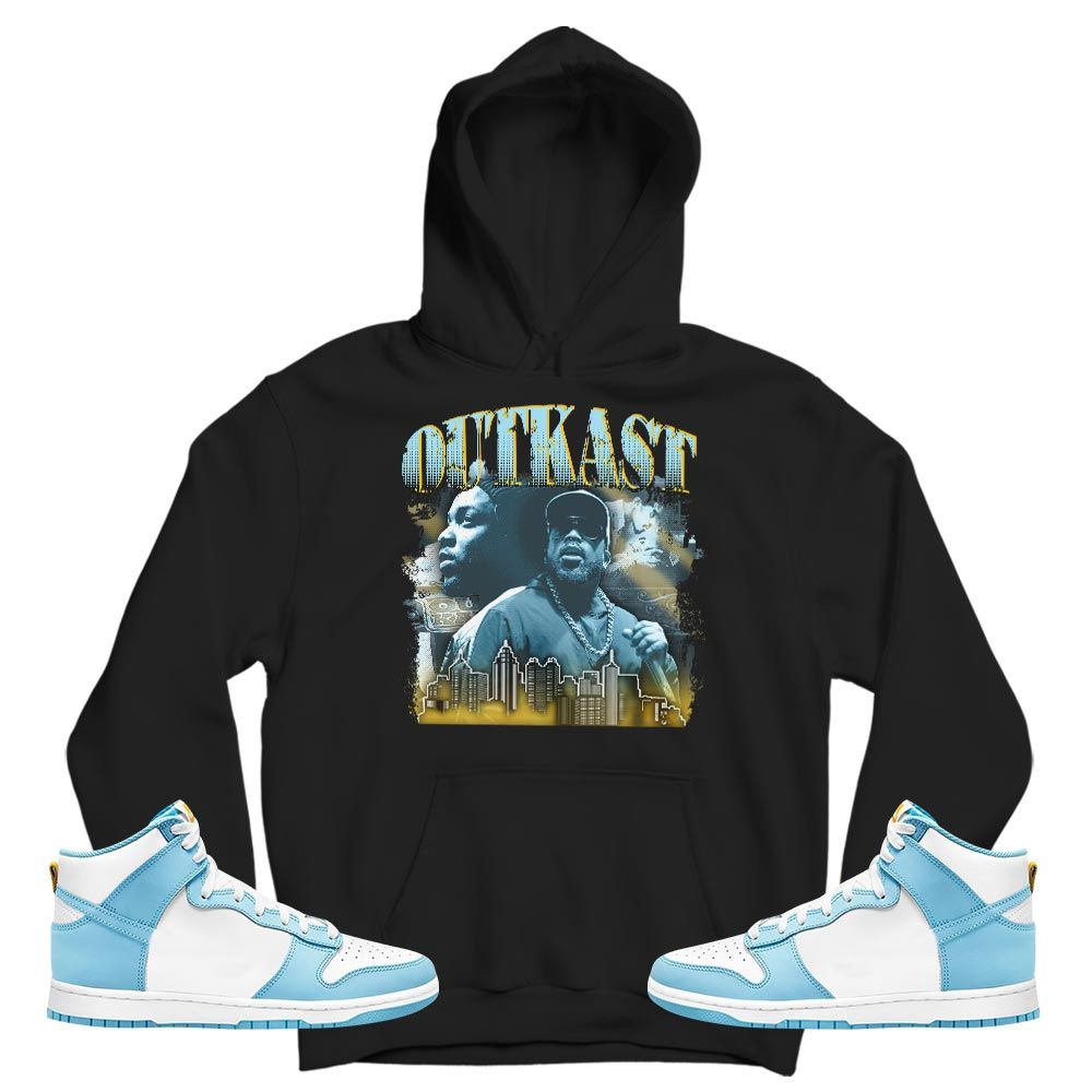 Outkast BigBoi Sneaker Shirt Match Dunk High Blue Chill, Dunk High Homer Simpson MKO T-Shirt