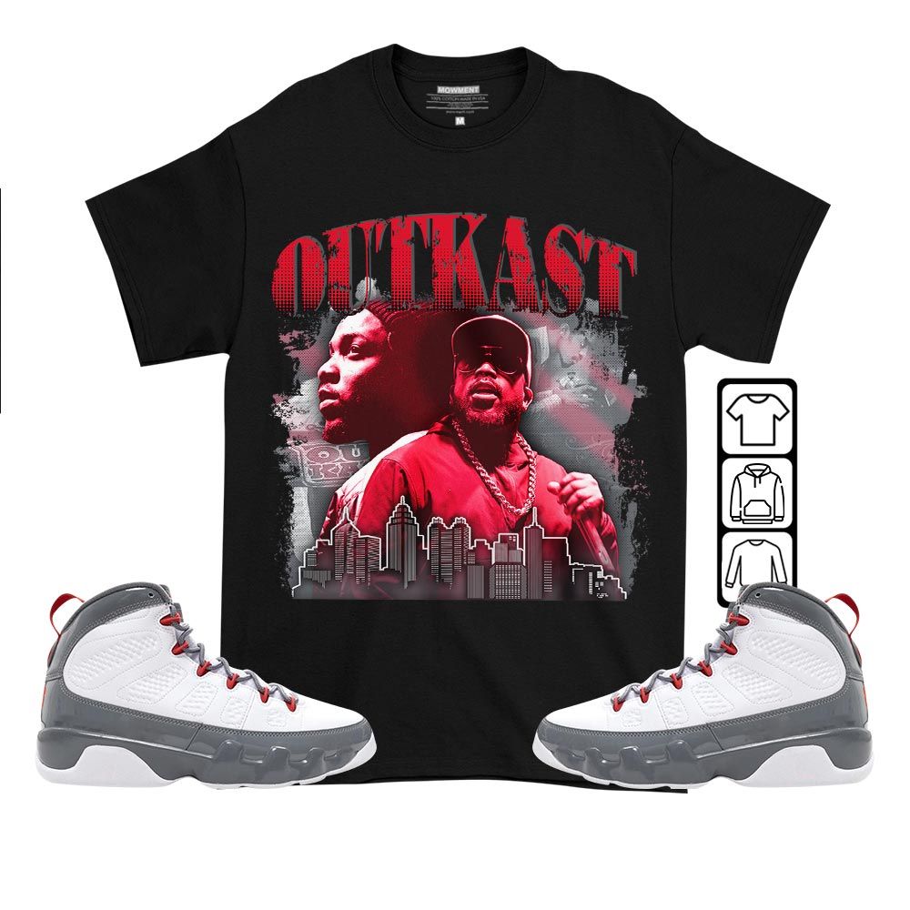 Outkast BigBoi Sneaker Shirt Match Fire Red 9s, Jordan 9 Retro Fire Red MKO T-Shirt