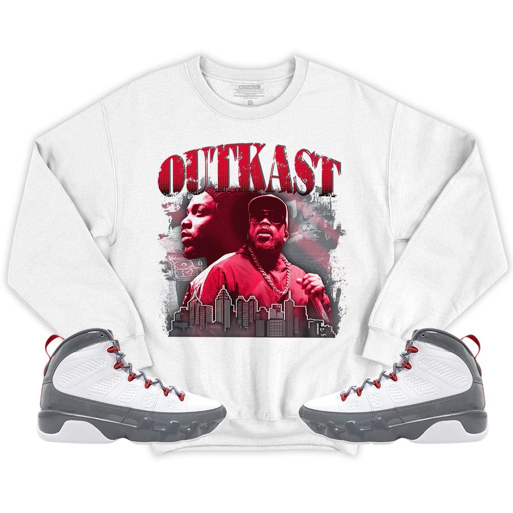 Outkast BigBoi Sneaker Shirt Match Fire Red 9s, Jordan 9 Retro Fire Red MKO T-Shirt Outkast BigBoi Sneaker Shirt Match Fire Red 9s, Jordan 9 Retro Fire Red MKO T-Shirt