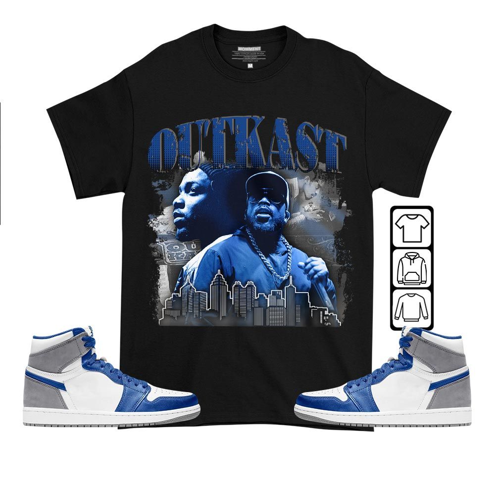 Outkast BigBoi Sneaker Shirt Match True Blue 1s, Jordan 1 High OG True Blue MKO T-Shirt Outkast BigBoi Sneaker Shirt Match True Blue 1s, Jordan 1 High OG True Blue MKO T-Shirt