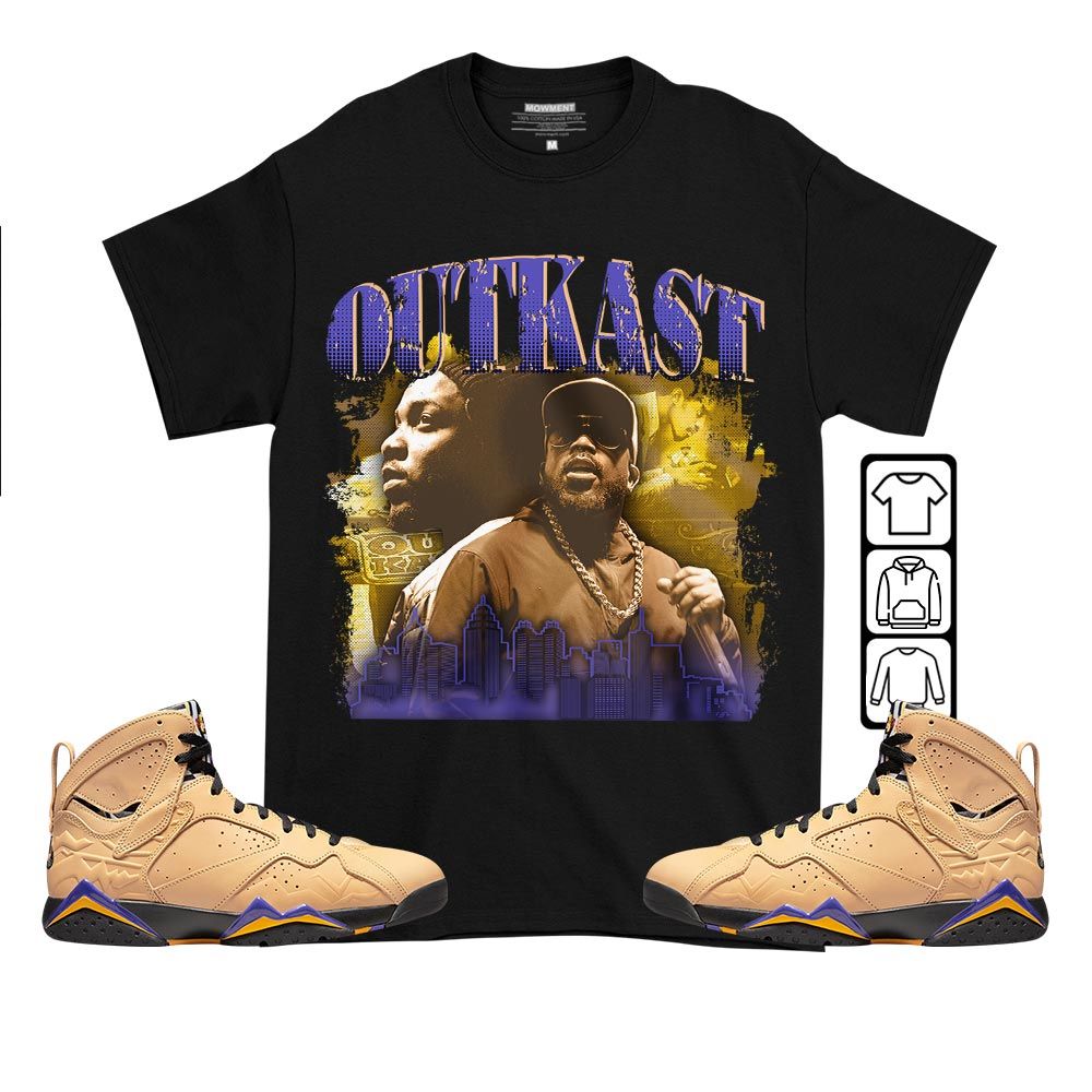 Outkast BigBoi Sneaker Shirt Match Vachetta Tan 7s, Jordan 7 SE Afrobeats MKO T-Shirt Outkast BigBoi Sneaker Shirt Match Vachetta Tan 7s, Jordan 7 SE Afrobeats MKO T-Shirt