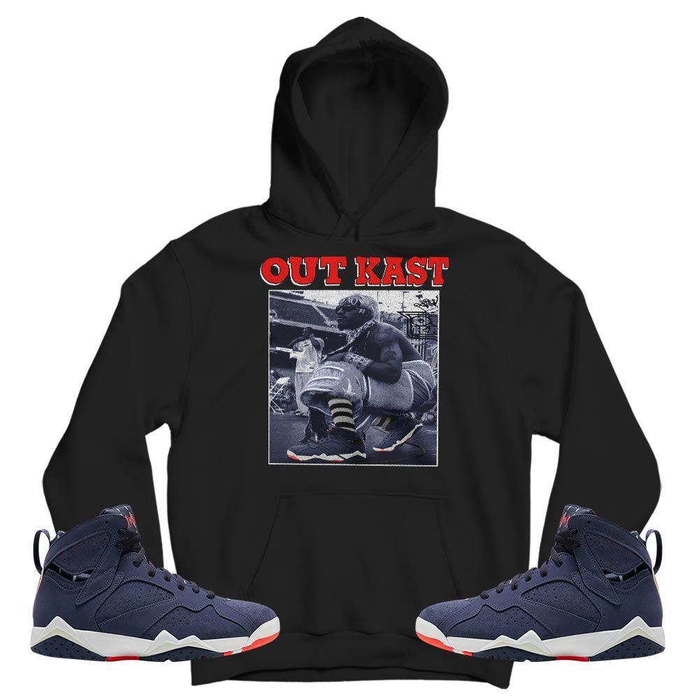 OutKast JD Sneaker Shirt Match 7 Neutral Indigo, Jordan 7 Quai 54 MKO T-Shirt